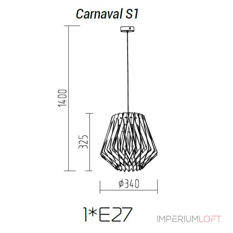 Подвесной светильник TopDecor Carnaval Carnaval S1