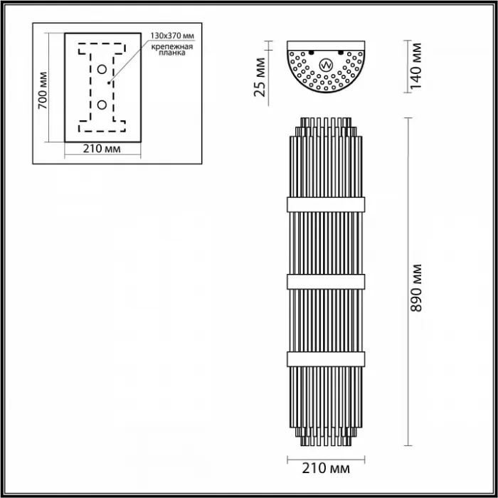 Накладной светильник Odeon Light Empire 4854/4W Цвет плафонов прозрачный Цвет арматуры золото от ImperiumLoft