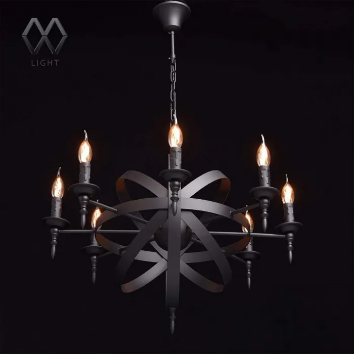 Подвесная люстра MW-Light Замок 1 249017208 Цвет арматуры черный Цвет плафонов белый от ImperiumLoft