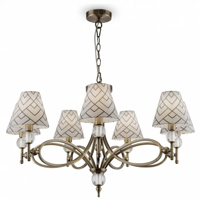 Подвесная люстра Lamp4You Modern 2 M2-07-SB-LMP-O-16 Цвет арматуры бронза Цвет плафонов черно-белый от ImperiumLoft