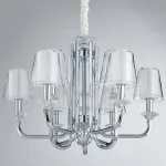Подвесная люстра Newport 4600 4606+3/C chrome Цвет арматуры хром Цвет плафонов белый от ImperiumLoft