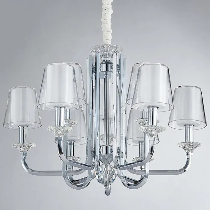 Подвесная люстра Newport 4600 4606+3/C chrome Цвет арматуры хром Цвет плафонов белый от ImperiumLoft