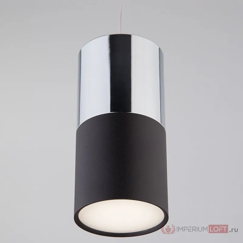 Подвесной светильник Eurosvet Mini Topper 50146/1 хром/черный Цвет плафонов хром Цвет арматуры хром от ImperiumLoft
