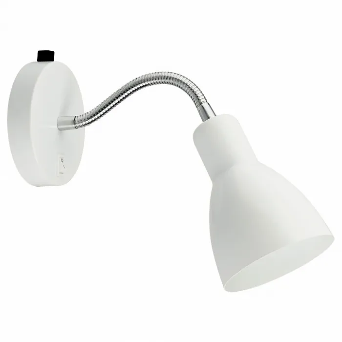 Бра Arte Lamp Dorm A1408AP-1WH Цвет арматуры хром Цвет плафонов белый от ImperiumLoft
