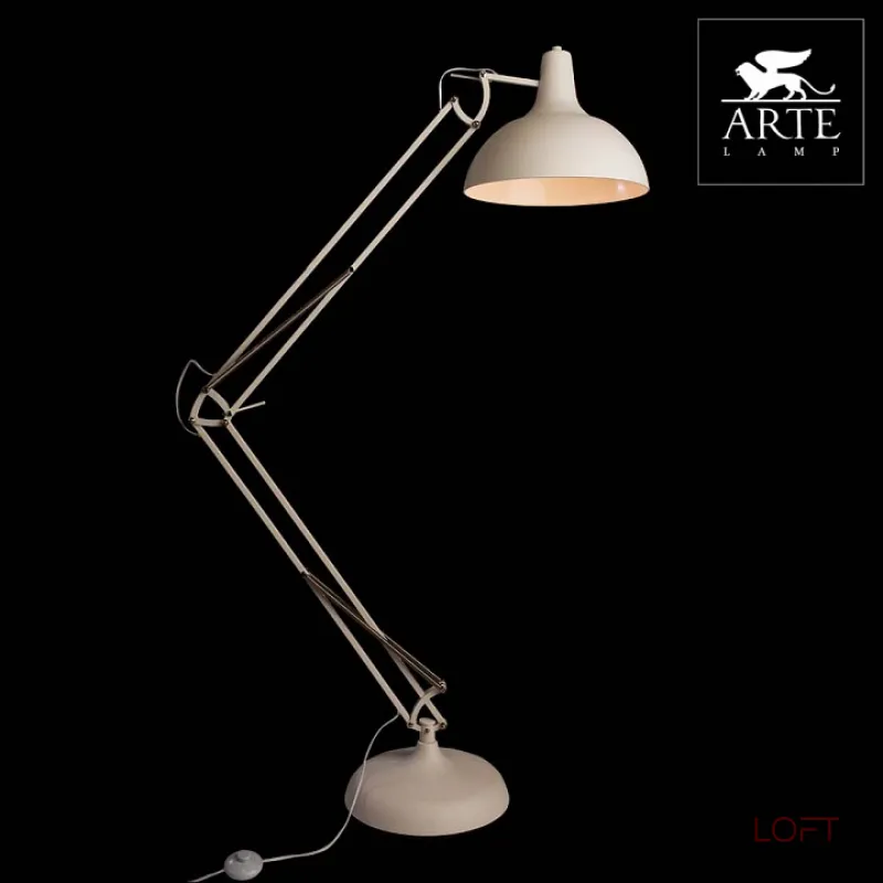 Торшер Arte Lamp Goliath A2487PN-1WH Цвет арматуры белый Цвет плафонов белый от ImperiumLoft