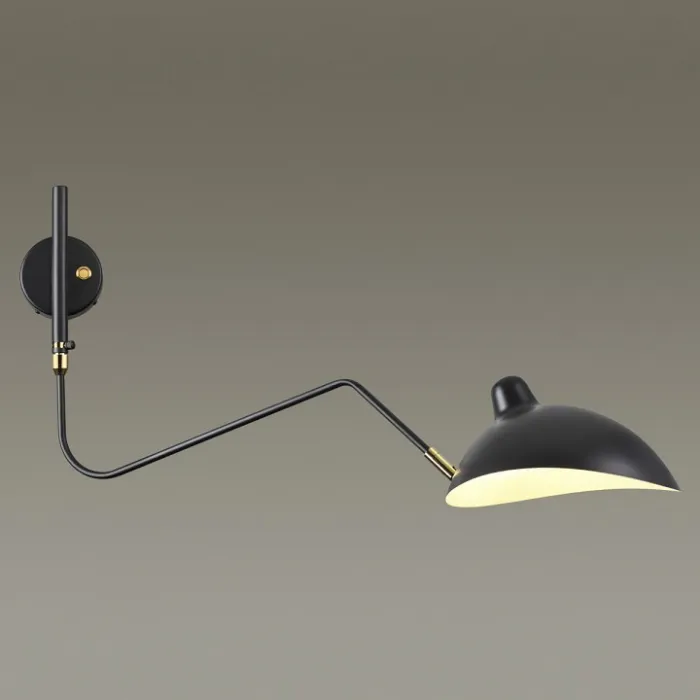 Бра Odeon Light Kerbi 4830/1W Цвет плафонов черный Цвет арматуры черный от ImperiumLoft