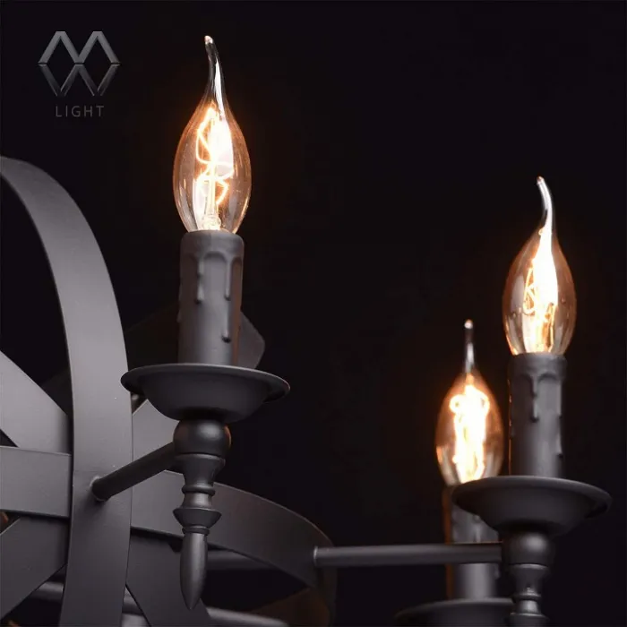 Подвесная люстра MW-Light Замок 1 249017208 Цвет арматуры черный Цвет плафонов белый от ImperiumLoft
