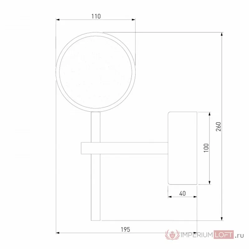 Бра Eurosvet Monica 90173/1 хром 5W от ImperiumLoft