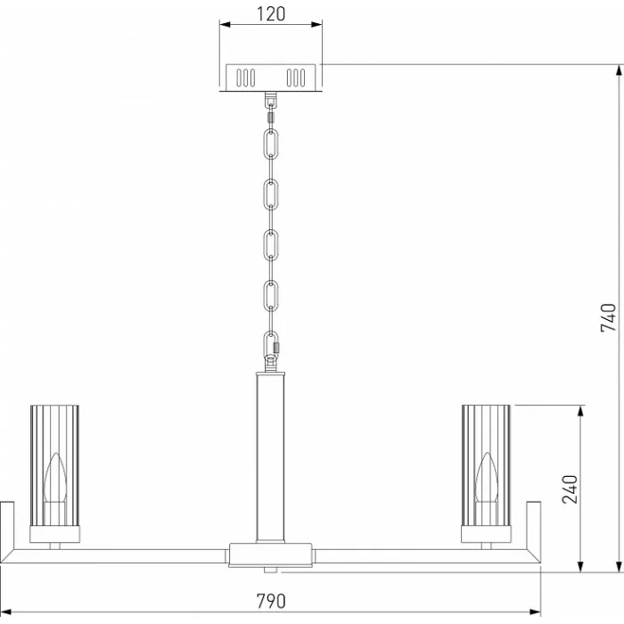 Подвесная люстра Eurosvet Arganie 60133/8 серебро от ImperiumLoft