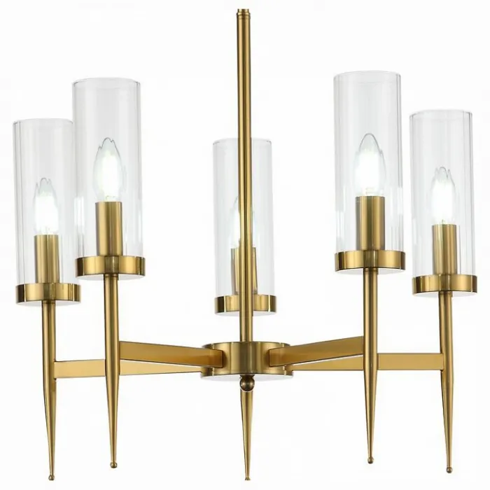 Подвесная люстра ST-Luce Acazio SL1159.303.05 Цвет плафонов прозрачный Цвет арматуры латунь от ImperiumLoft