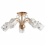 Люстра на штанге DeMarkt Олимпия 21 638010105 Цвет арматуры золото Цвет плафонов белый от ImperiumLoft