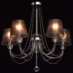 Люстра на штанге MW-Light Федерика 84 684010305 Цвет арматуры хром Цвет плафонов черный от ImperiumLoft