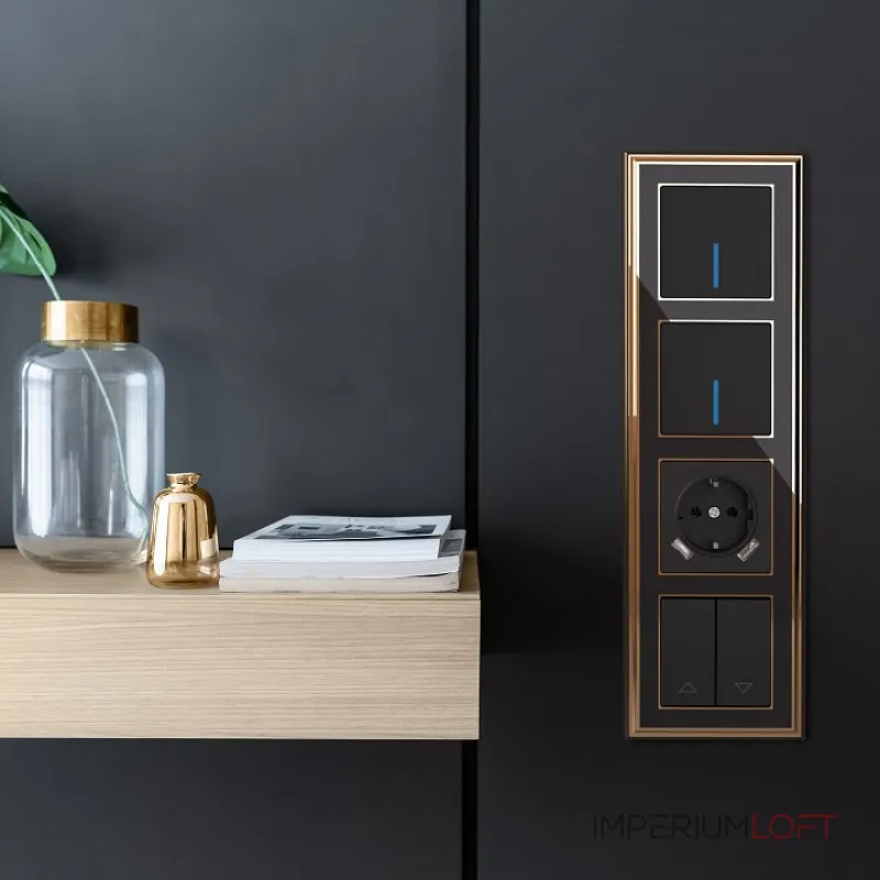 Выключатель проходной одноклавишный с подсветкой без рамки Werkel черный матовый W1112108 Выключатель проходной одноклавишный с подсветкой без рамки Werkel черный матовый W1112108