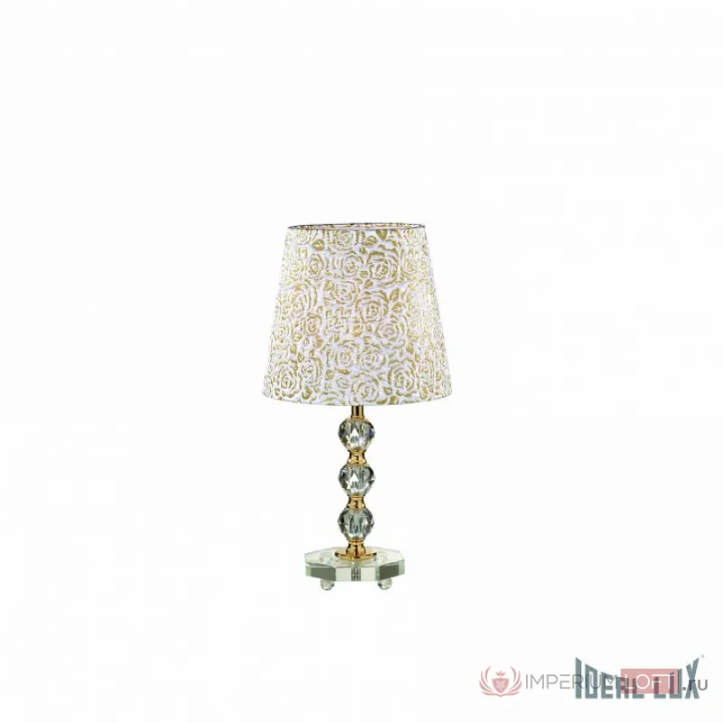 Настольная лампа декоративная Ideal Lux Queen QUEEN TL1 MEDIUM Цвет арматуры золото Цвет плафонов золото от ImperiumLoft