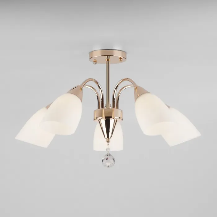 Люстра на штанге Eurosvet Ellene 30149/5 золото от ImperiumLoft