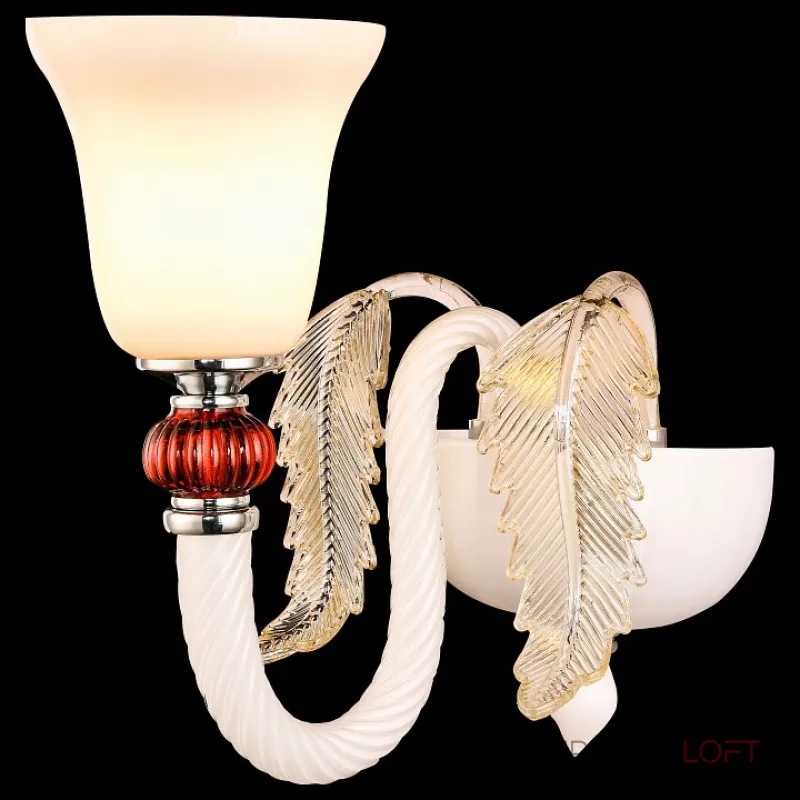 Бра Arte Lamp Antonio A1270AP-1CC Цвет арматуры хром Цвет плафонов белый