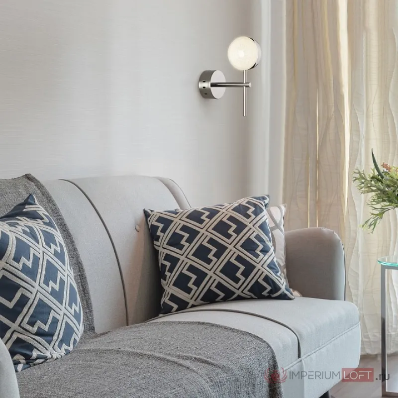 Бра Eurosvet Monica 90173/1 хром 5W от ImperiumLoft