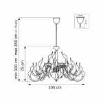 Подвесная люстра Lightstar Cigno Collo 751242 Цвет арматуры золото от ImperiumLoft