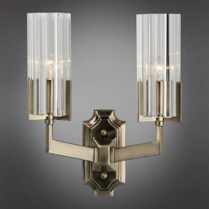 Бра Omnilux Ledro OML-69901-02 Цвет арматуры бронза Цвет плафонов прозрачный от ImperiumLoft