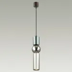 Подвесной светильник Odeon Light Sakra 4070/5L Цвет арматуры серый Цвет плафонов хром от ImperiumLoft