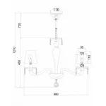 Подвесная люстра Rivoli Valzer P8 CR Б0037779 