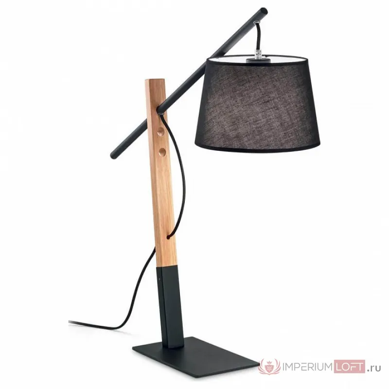 Настольная лампа декоративная Ideal Lux Eminent EMINENT TL1 NERO Цвет плафонов черный от ImperiumLoft