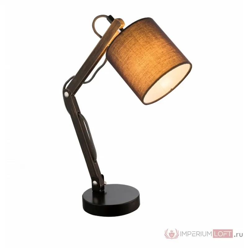 Настольная лампа декоративная Globo Mattis 21512 цвет арматуры коричневый цвет плафонов кремовый от ImperiumLoft