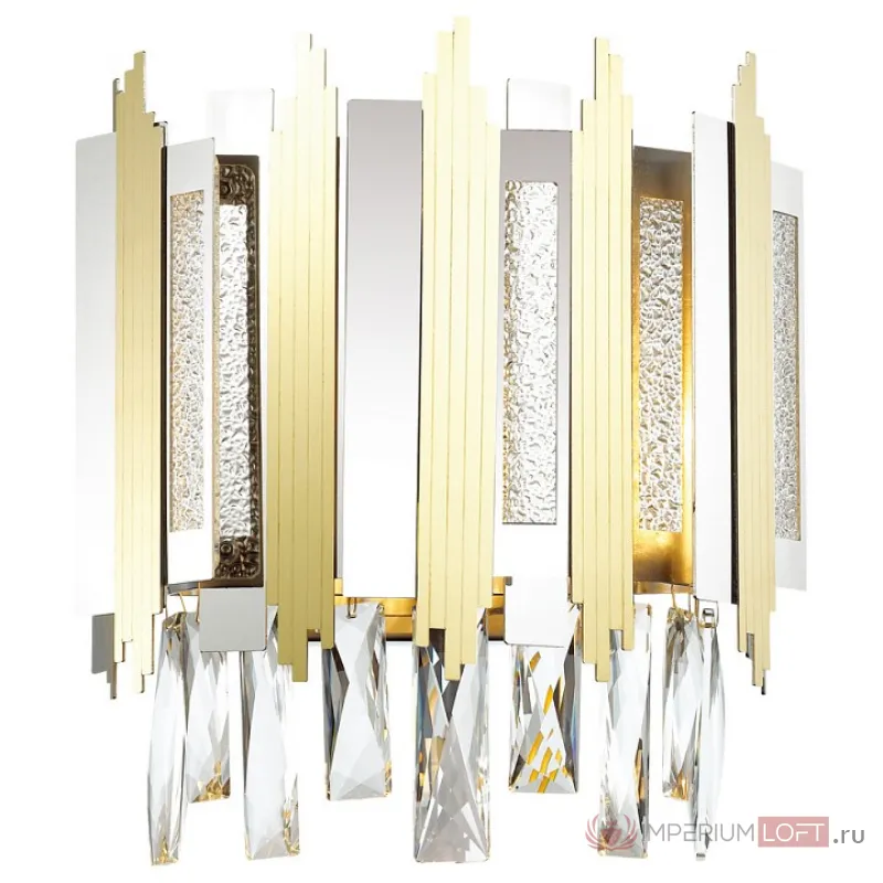Накладной светильник Odeon Light Runa 4635/2W Цвет арматуры хром Цвет плафонов золото от ImperiumLoft