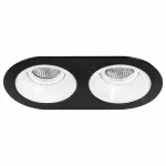 Встраиваемый светильник Lightstar Domino D6570606 цвет арматуры черно-белый