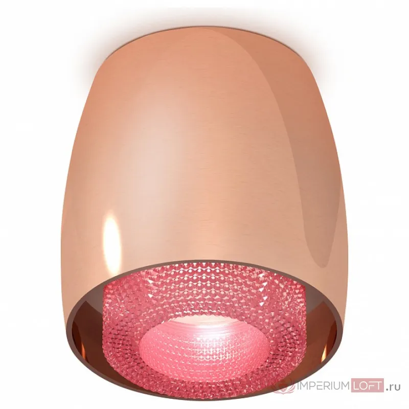 Накладной светильник Ambrella Techno 143 XS1144011 Цвет арматуры бронза Цвет плафонов розовый от ImperiumLoft