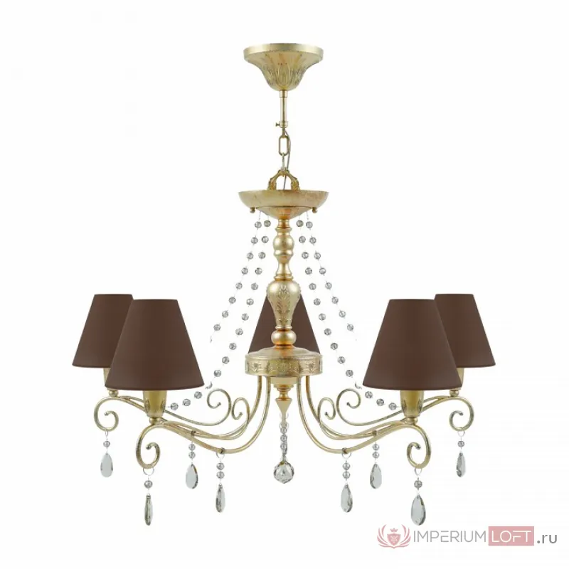 Подвесная люстра Maytoni Provence 10 E4-05-H-LMP-O-30-CRL-E4-05-CH-UP Цвет арматуры золото Цвет плафонов коричневый от ImperiumLoft