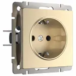 Розетка с заземлением без рамки Werkel W117 8 W1171011