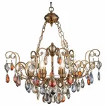 Подвесная люстра ST-Luce Vianeta SL421.303.08 Цвет арматуры бронза Цвет плафонов разноцветный от ImperiumLoft