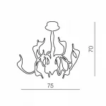Подвесная люстра Azzardo Snake Pendant AZ0044 Цвет арматуры хром от ImperiumLoft
