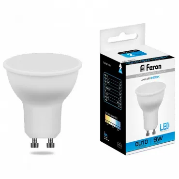 Лампа светодиодная Feron Saffit LB-560 GU10 9Вт 6400K 25844 Цвет арматуры белый Цвет плафонов белый
