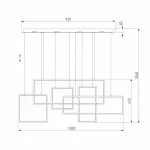 Подвесной светильник Eurosvet Direct 90178/5 сатин-никель 106W от ImperiumLoft