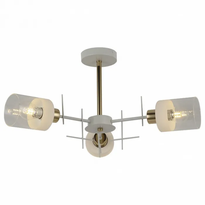 Люстра на штанге TopLight Chloe TL1253D-03WG Цвет арматуры золото Цвет плафонов янтарный от ImperiumLoft