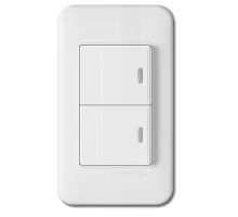 Выключатель двухклавишный Imex 70 Wide WH WSN 0322 WH Цвет арматуры белый