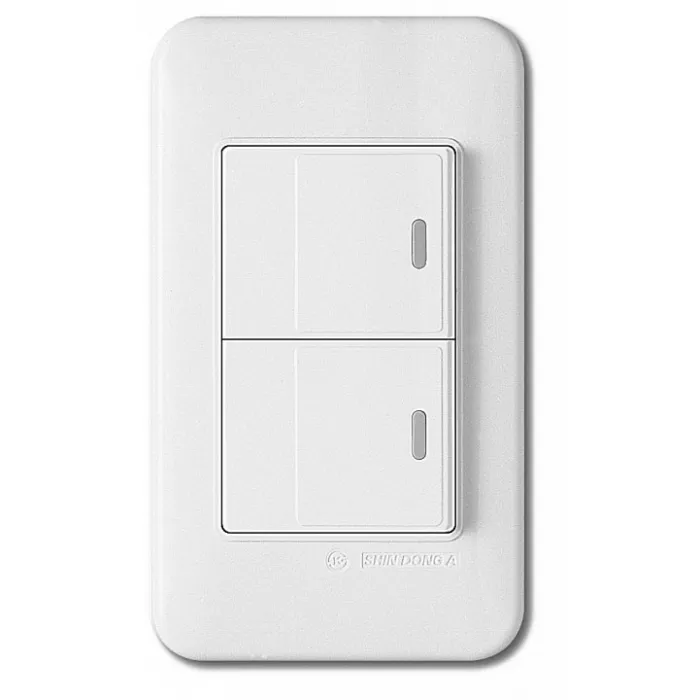 Выключатель двухклавишный Imex 70 Wide WH WSN 0322 WH Цвет арматуры белый от ImperiumLoft