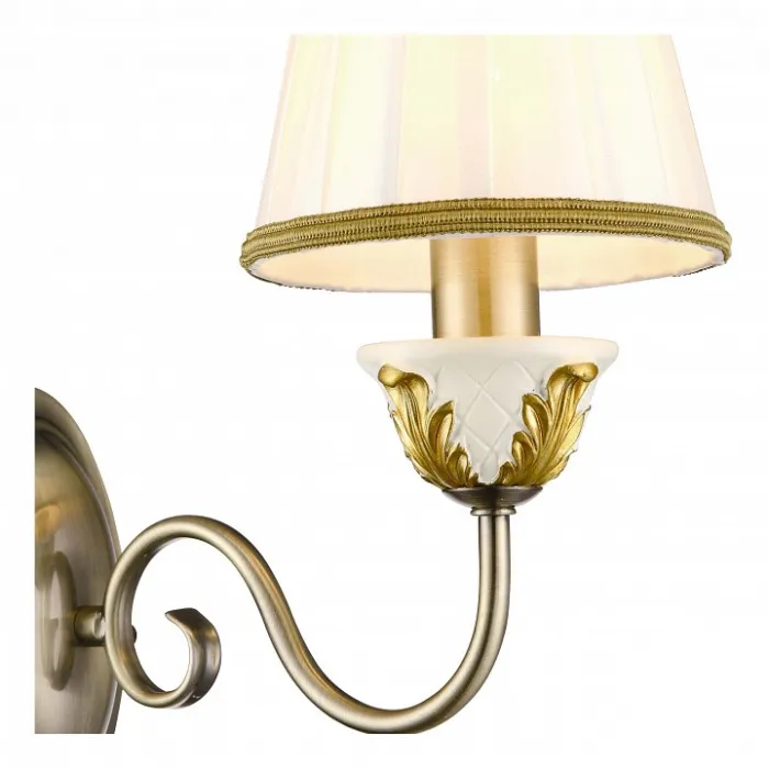 Бра Arte Lamp Benessere A9570AP-1WG Цвет арматуры золото Цвет плафонов белый от ImperiumLoft