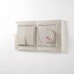 Выключатель проходной двухклавишный без рамки Werkel Слоновая кость W1122003