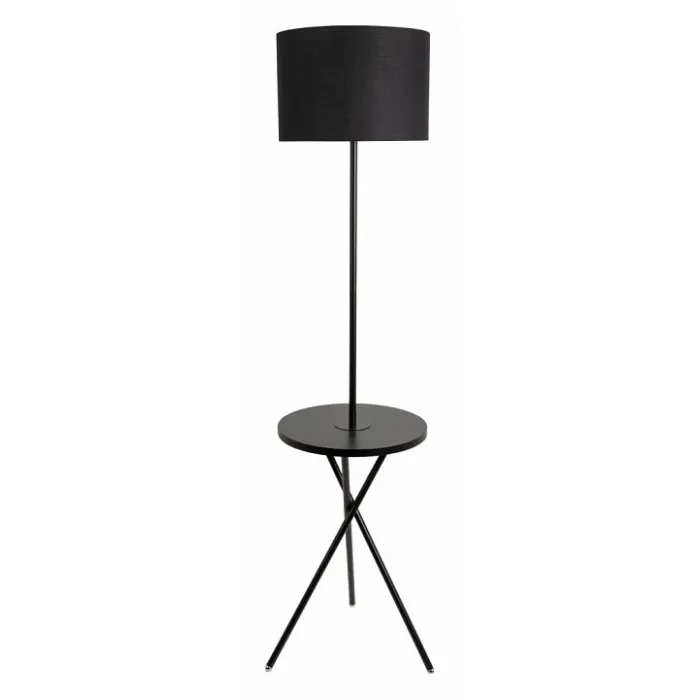 Торшер с полкой Arte Lamp Combo A2070PN-1BK Цвет плафонов черный Цвет арматуры черный от ImperiumLoft