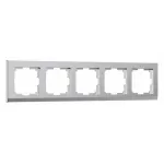 Рамка на 5 постов Werkel Stark серебряный матовый W0051865