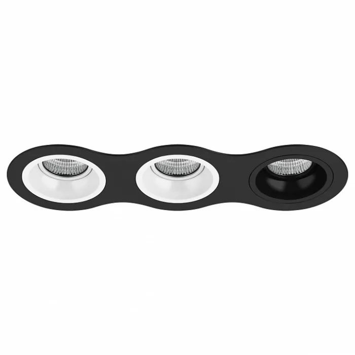Встраиваемый светильник Lightstar Domino D637060607 цвет арматуры черно-белый от ImperiumLoft