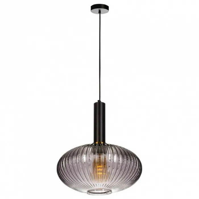 Подвесной светильник Loft it Iris 2070-С+BL Цвет арматуры черный Цвет плафонов серый от ImperiumLoft