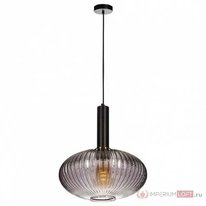 Подвесной светильник Loft it Iris 2070-С+BL Цвет арматуры черный Цвет плафонов серый от ImperiumLoft