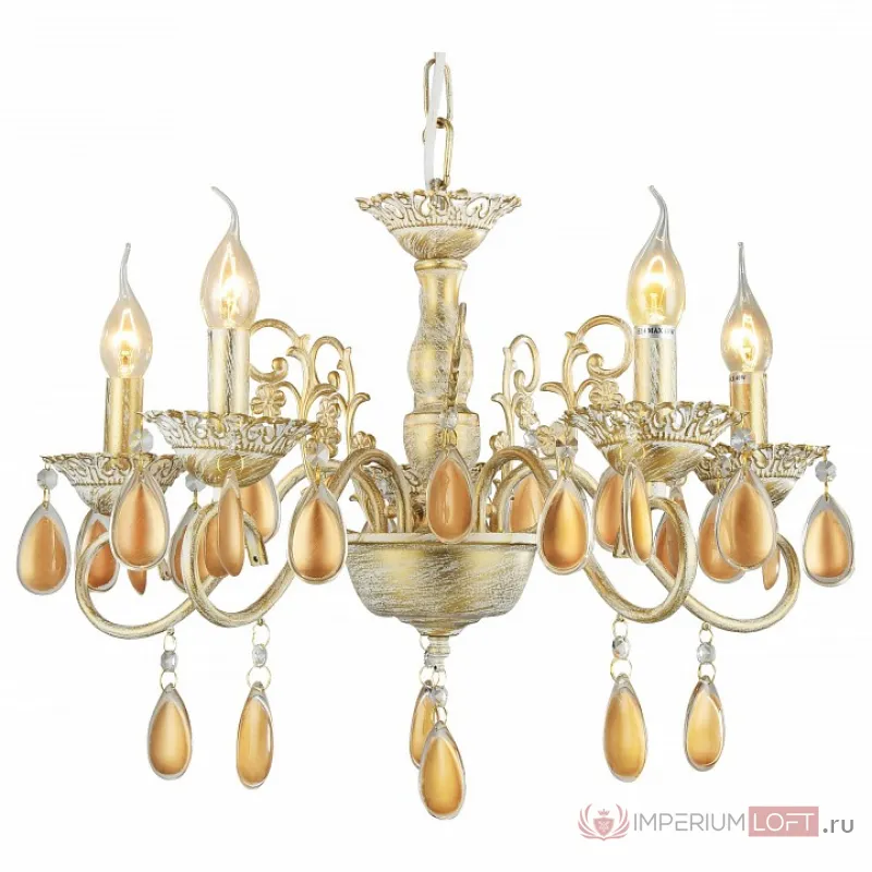 Подвесная люстра Arte Lamp Ciondolo A5676LM-5WG Цвет арматуры золото Цвет плафонов золото от ImperiumLoft