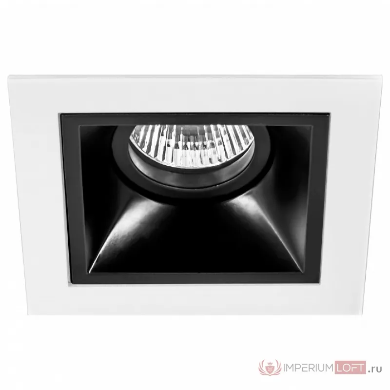 Встраиваемый светильник Lightstar Domino D51607 цвет арматуры черно-белый от ImperiumLoft