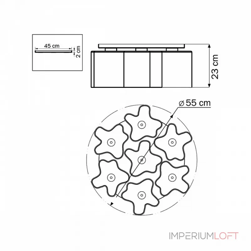 Потолочная люстра Lightstar Nubi 802070 Потолочная люстра Lightstar Nubi 802070