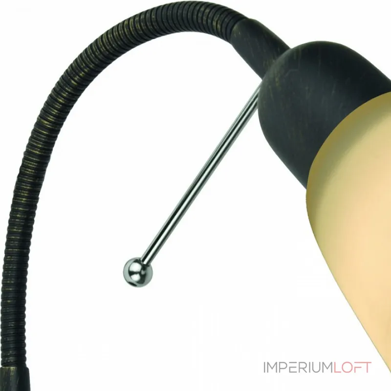 Бра Arte Lamp Lettura A7009AP-1BR Цвет арматуры коричневый Цвет плафонов белый